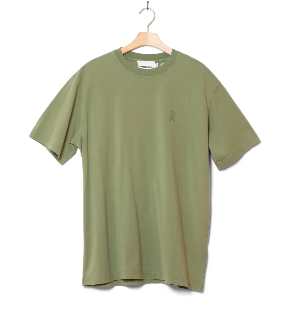 Armedangels T-Shirt Iconic A Maarkos GD green fatigue washed