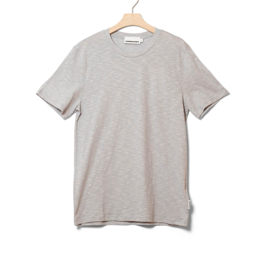 Armedangels T-Shirt Jaames Structure grey misty morning luna rock