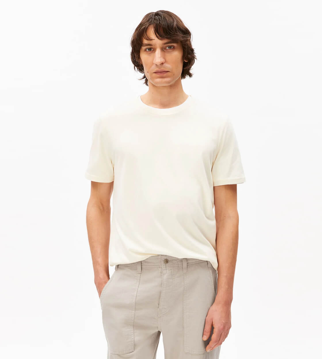 Armedangels T-Shirt Jaames beige oatmilk