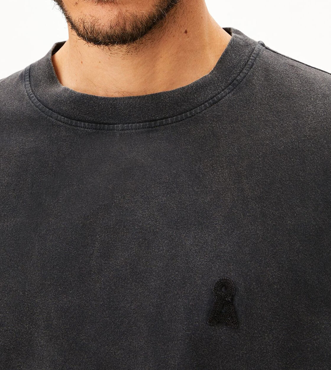 Armedangels T-Shirt Maarkos GD black washed