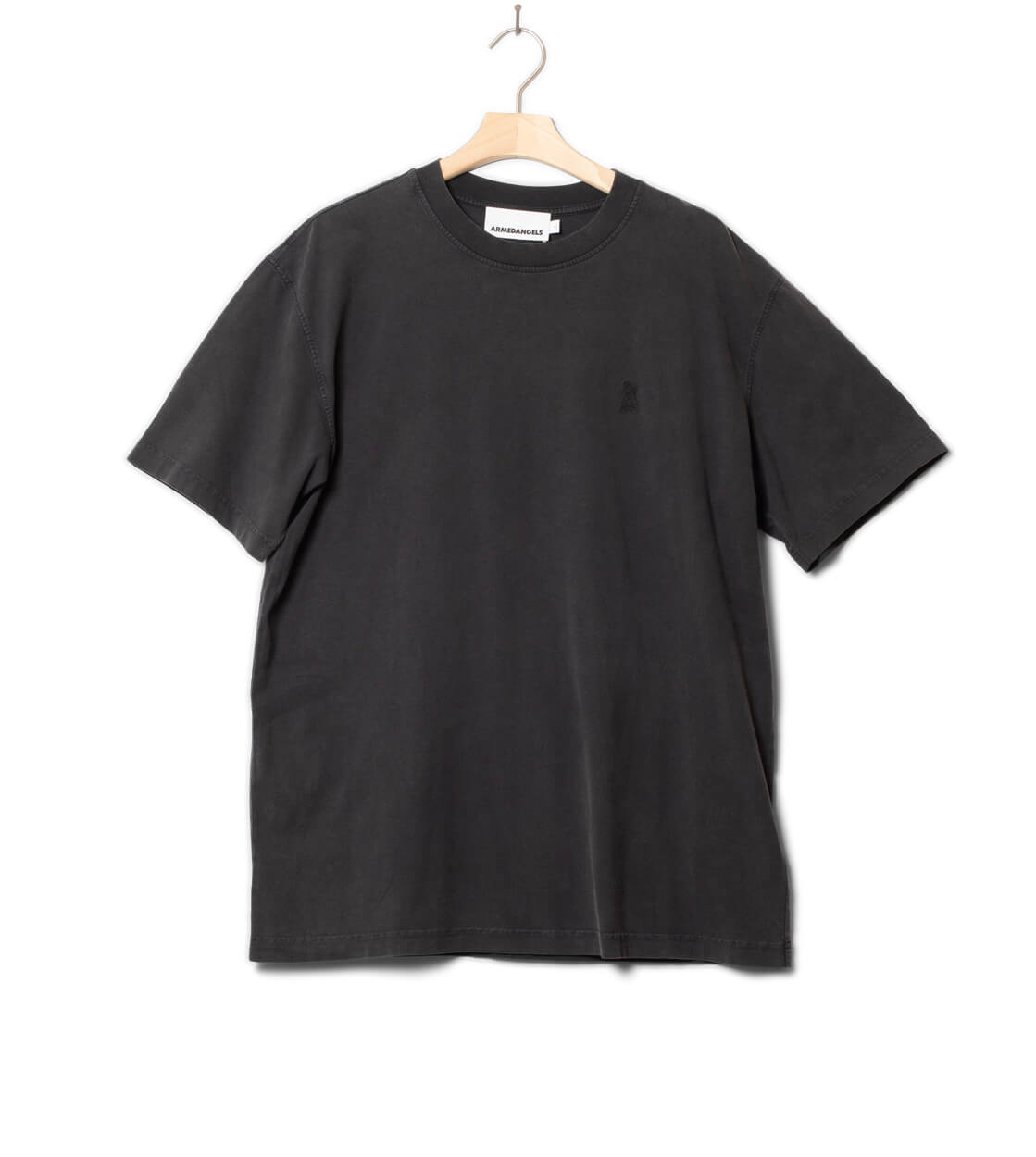 Armedangels T-Shirt Maarkos GD black washed