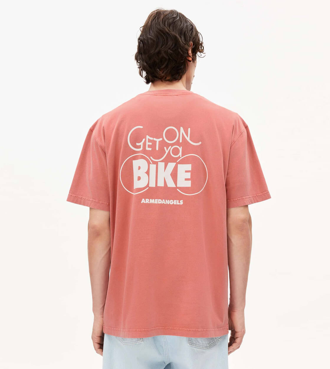 Armedangels T-Shirt Maarkos GMT Dye Bike red tabasco washed