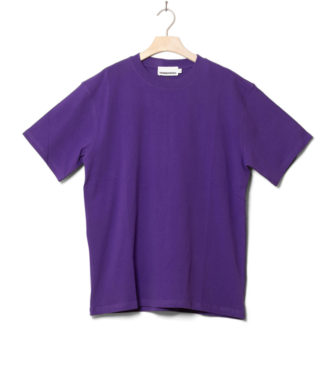 Armedangels T-Shirt Maarkos Heavy Weight purple pungent