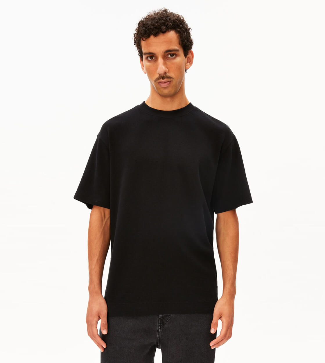 Armedangels T-Shirt Maarkos Waffle black