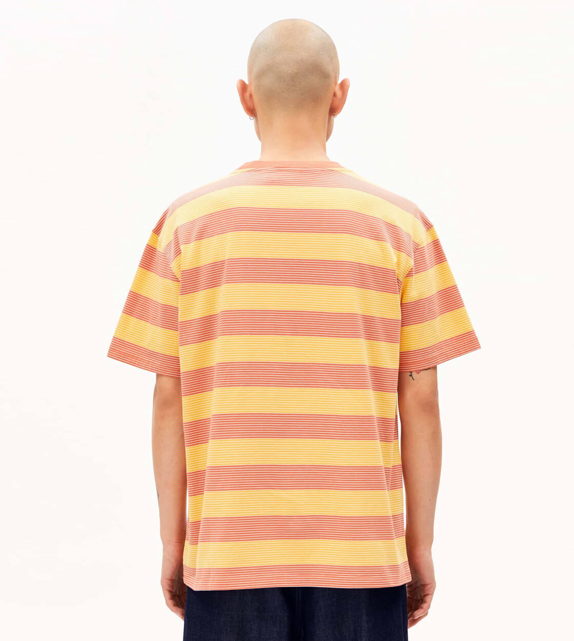 Armedangels T-Shirt Maarkos multicolor sunflower tabasco red