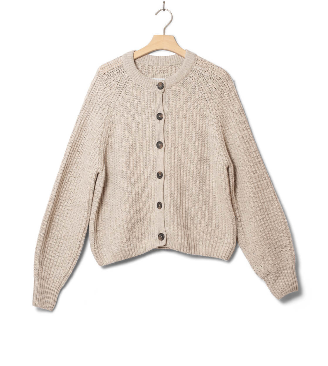 Armedangels W Cardigan Rib beige honey melange