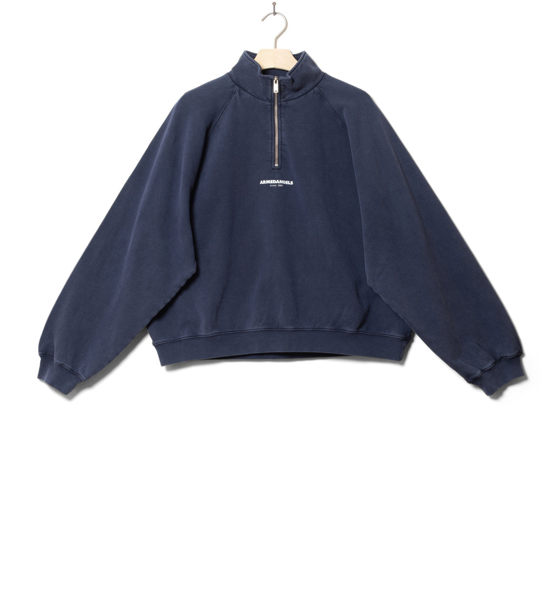 Armedangels W Half Zip Troyer Gmt Dye blue tinted navy