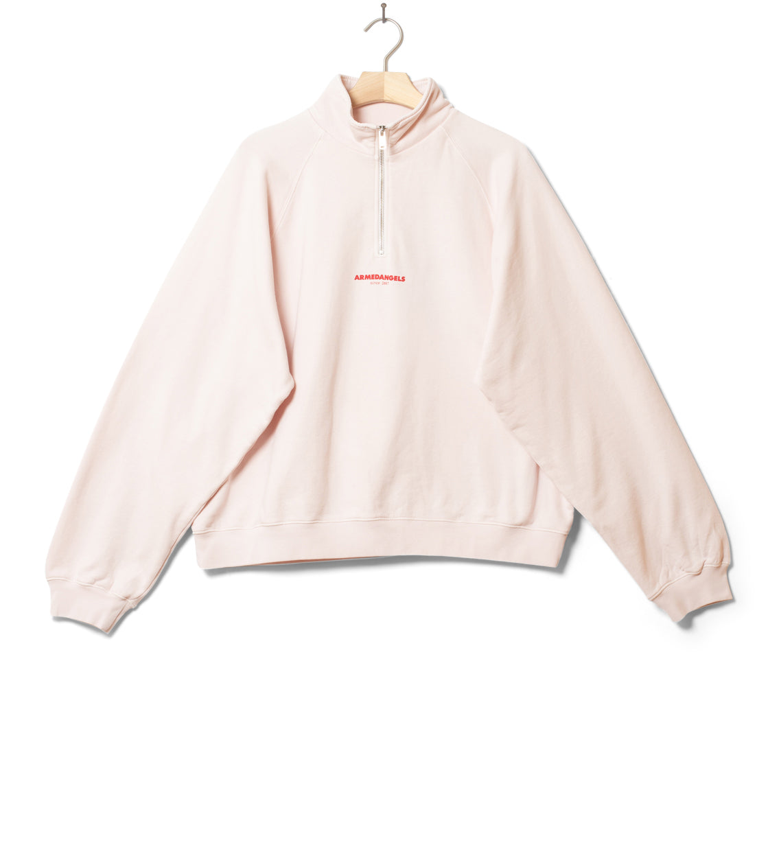 Armedangels W Half Zip Troyer Gmt Dye pink mist