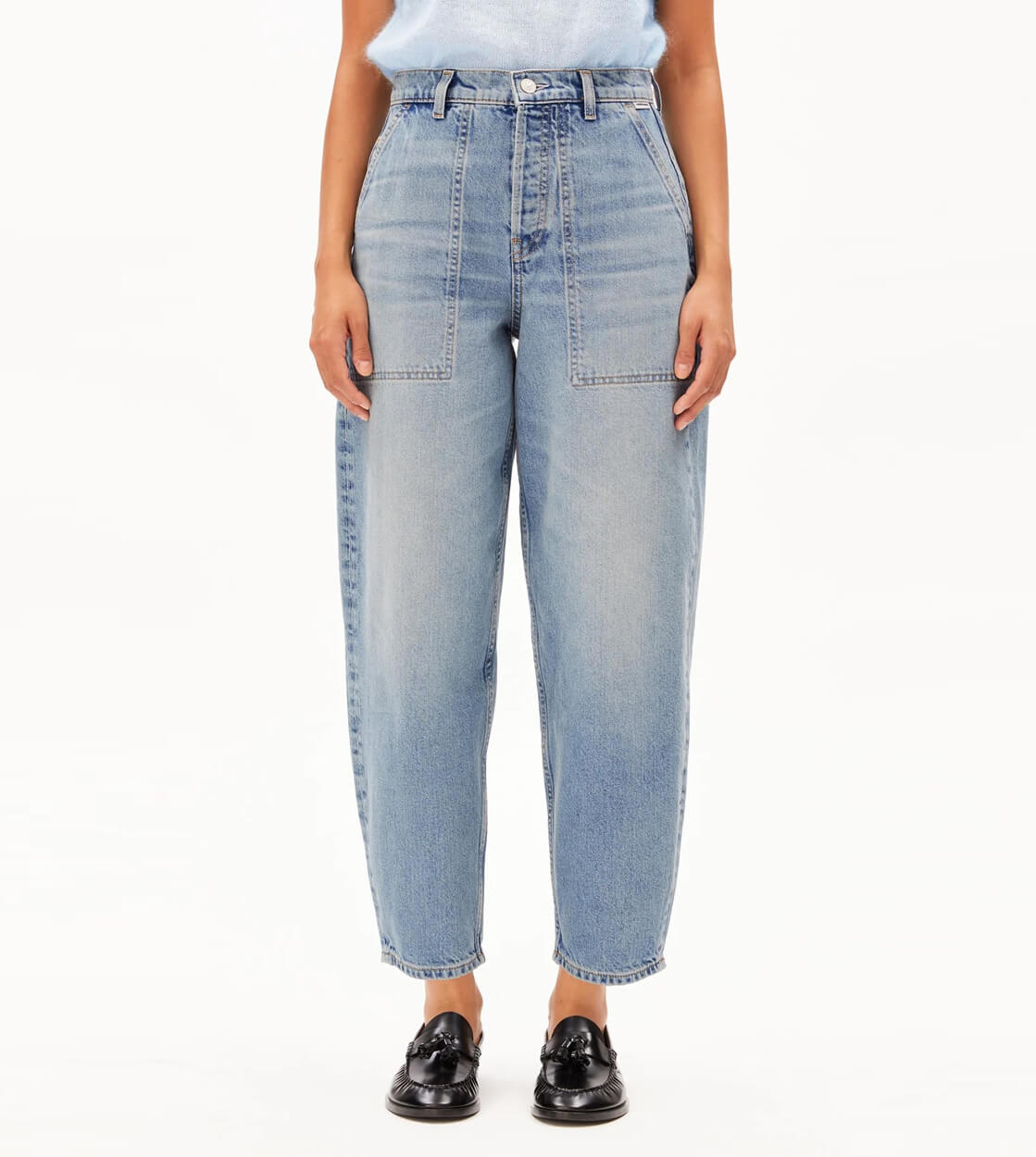 Armedangels W Jeans Baarly High Worker blue andromedar
