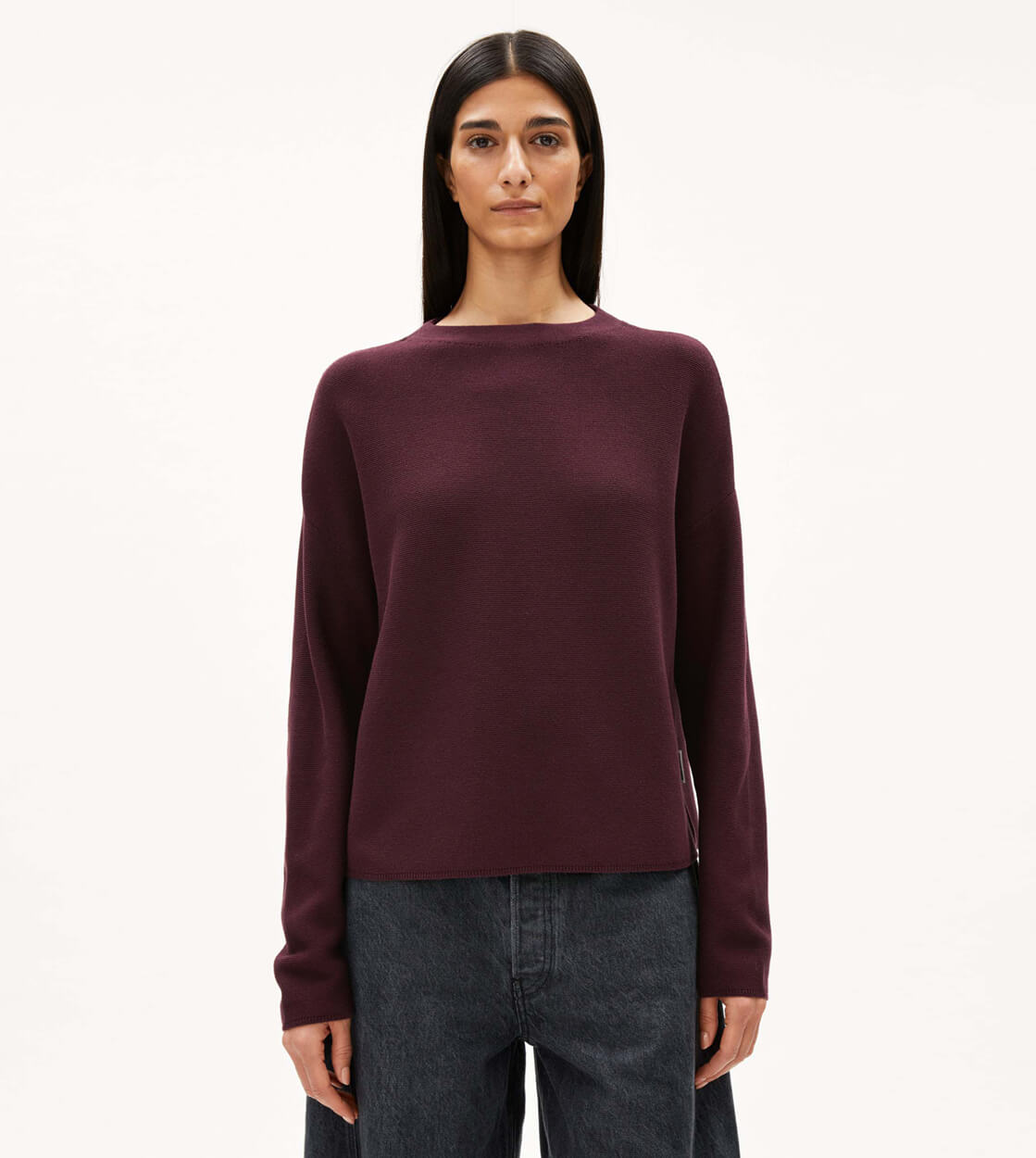 Armedangels W Knit Merinaa Links Links red cranberry dark