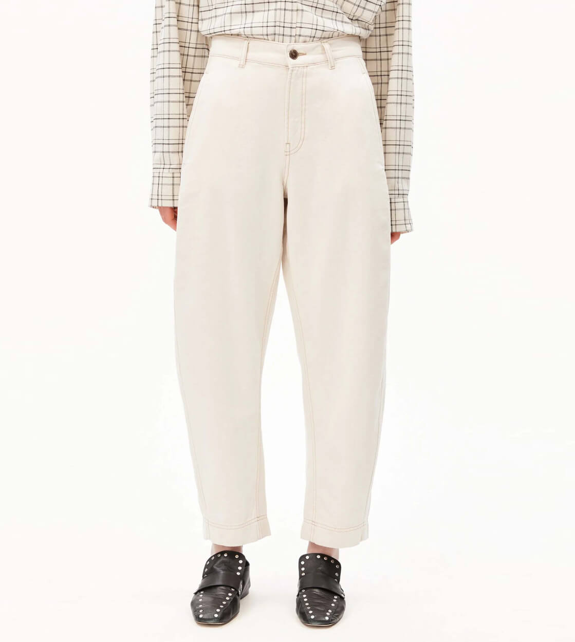 Armedangels W Pants Barrel Canvas beige undyed