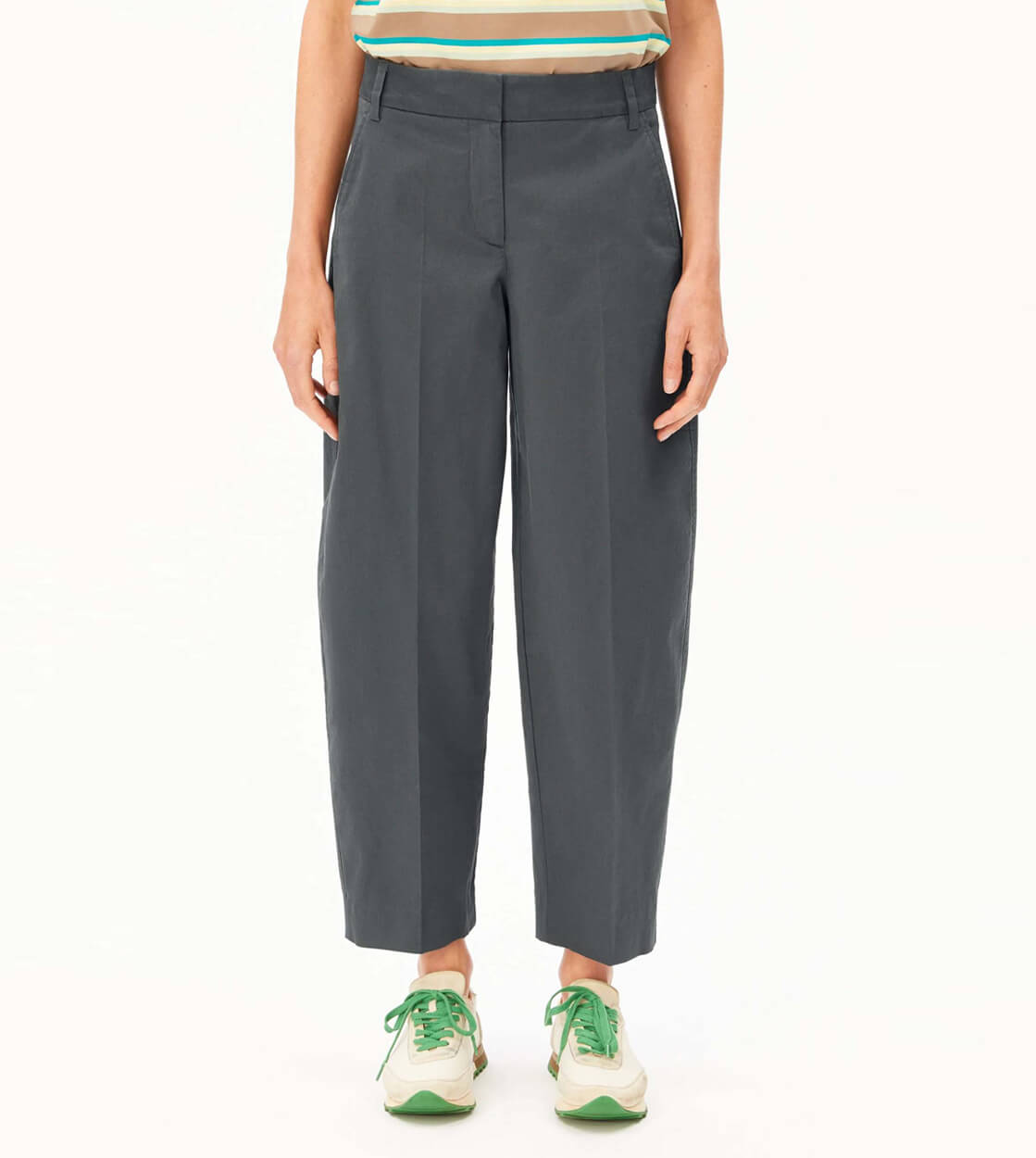 Armedangels W Pants Barrel Twill grey space steel