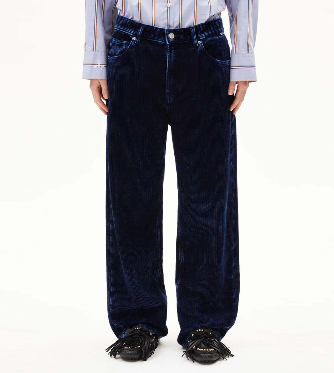 Armedangels W Pants Haayi Indigo Cord blue indigofera
