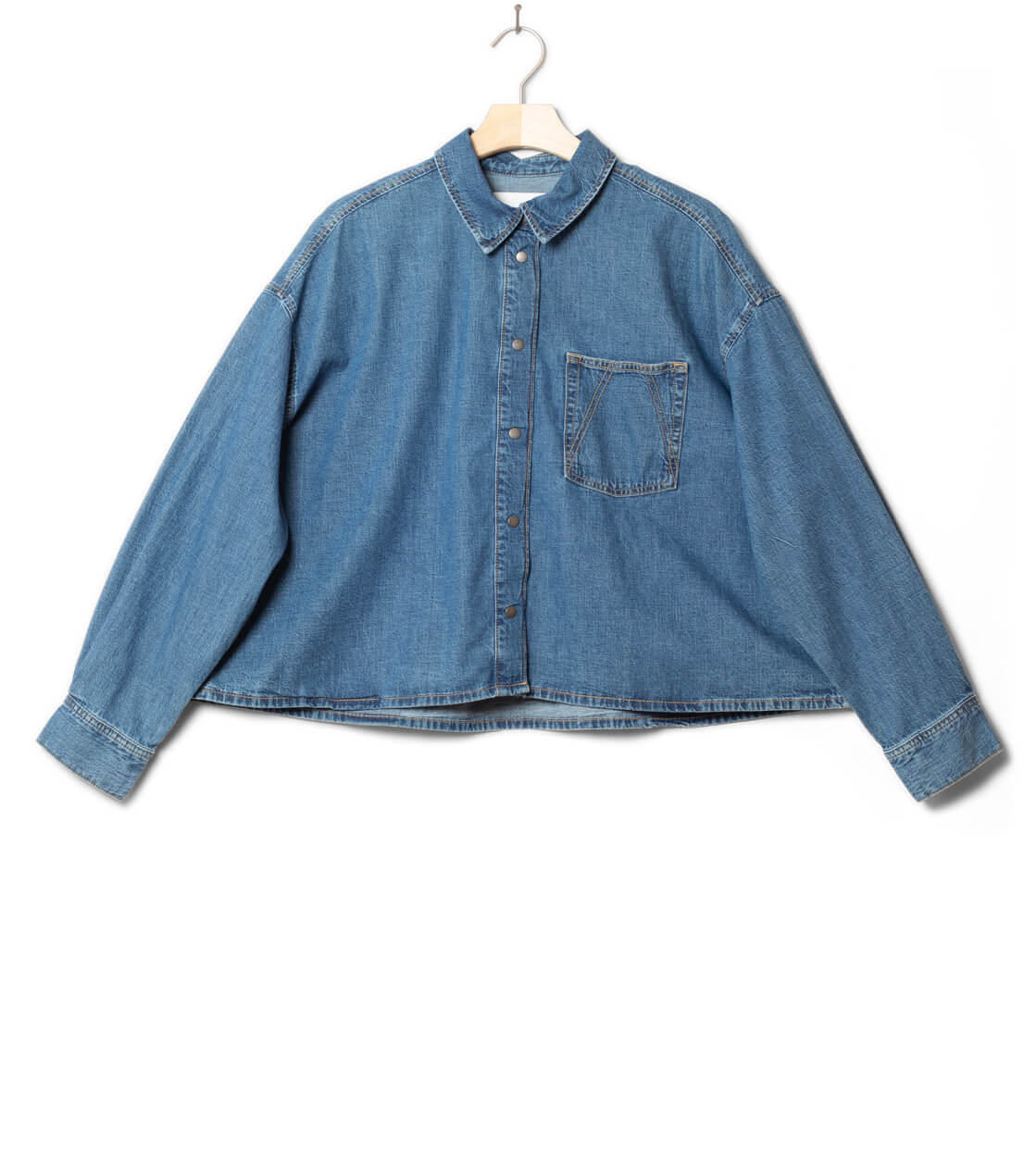 Armedangels W Shirt Nalaani Denim blue sea foam