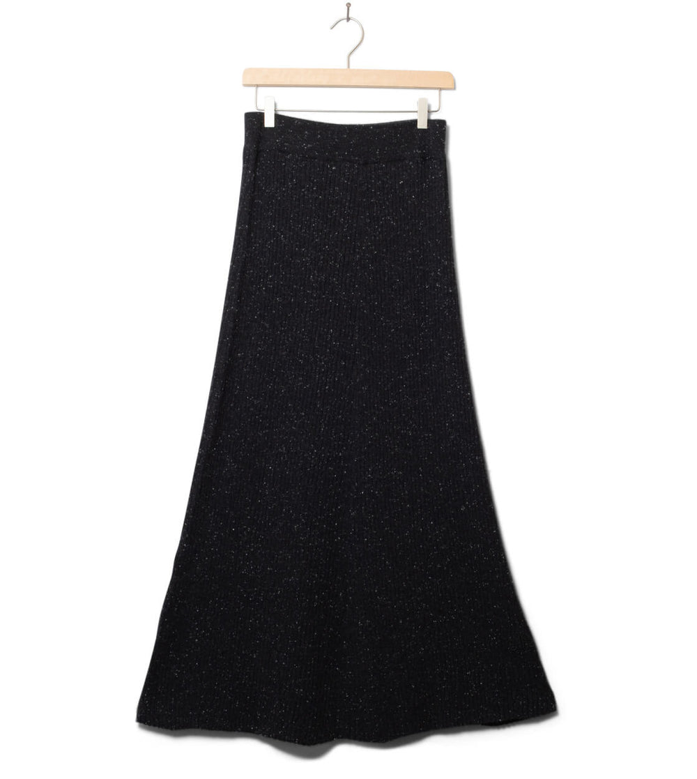 Armedangels W Skirt Hanaa Tweed black oatmilk