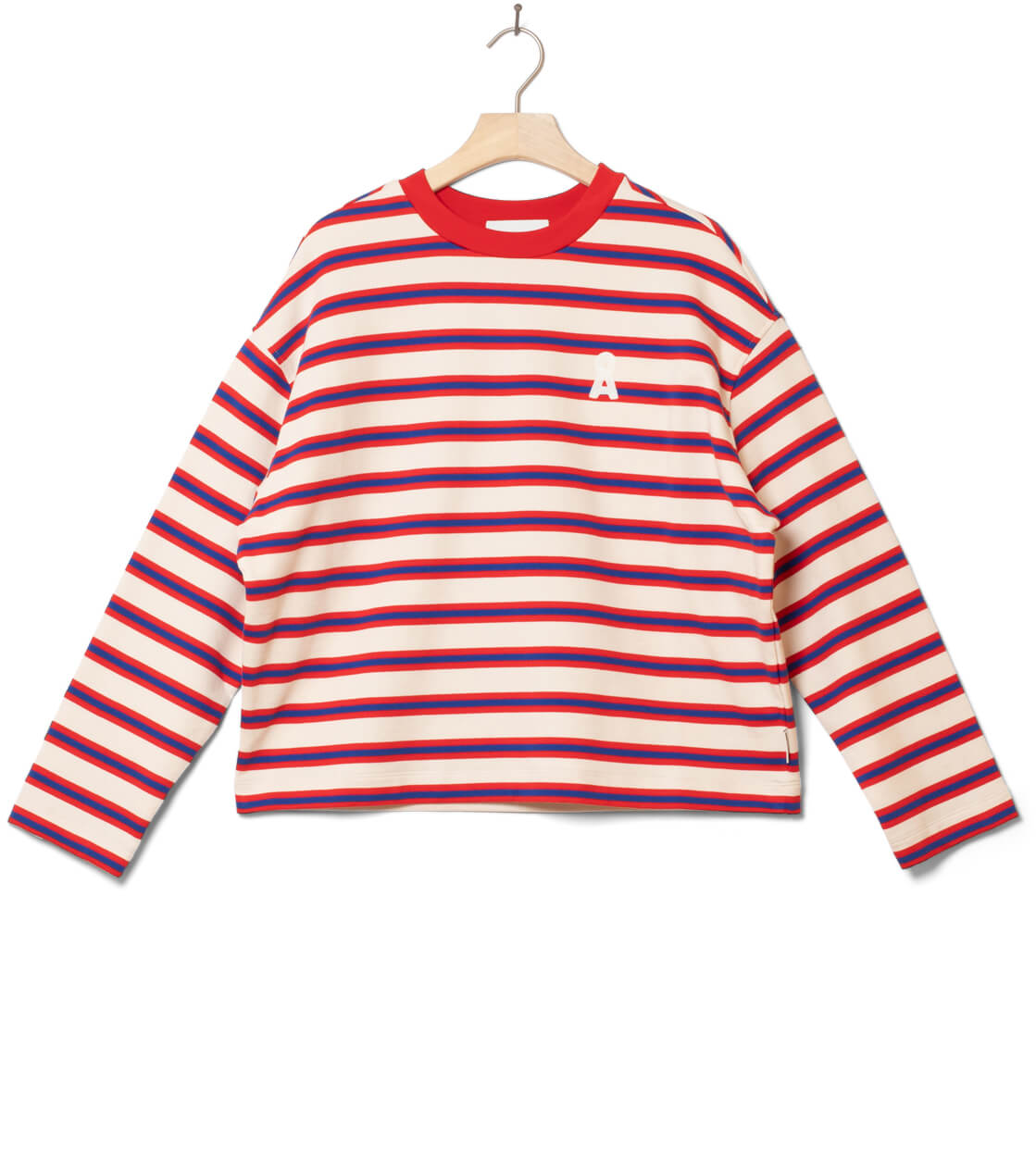 Armedangels W Sweater Iconic A Frankaa white undyed-mars red-dynamo blue
