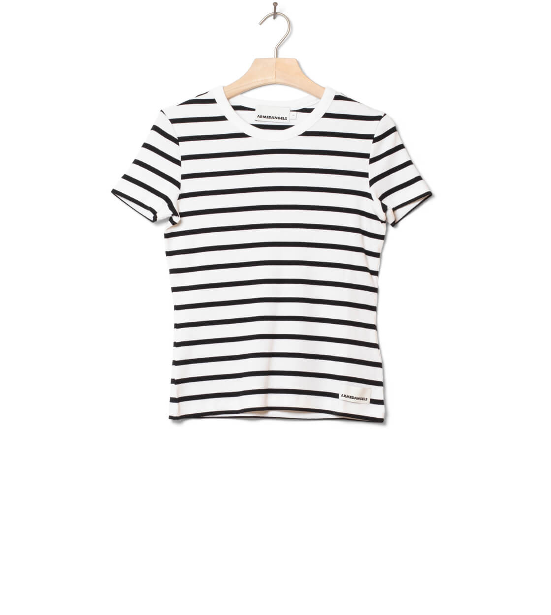 Armedangels W T-Shirt Kardaa Stripe white/black