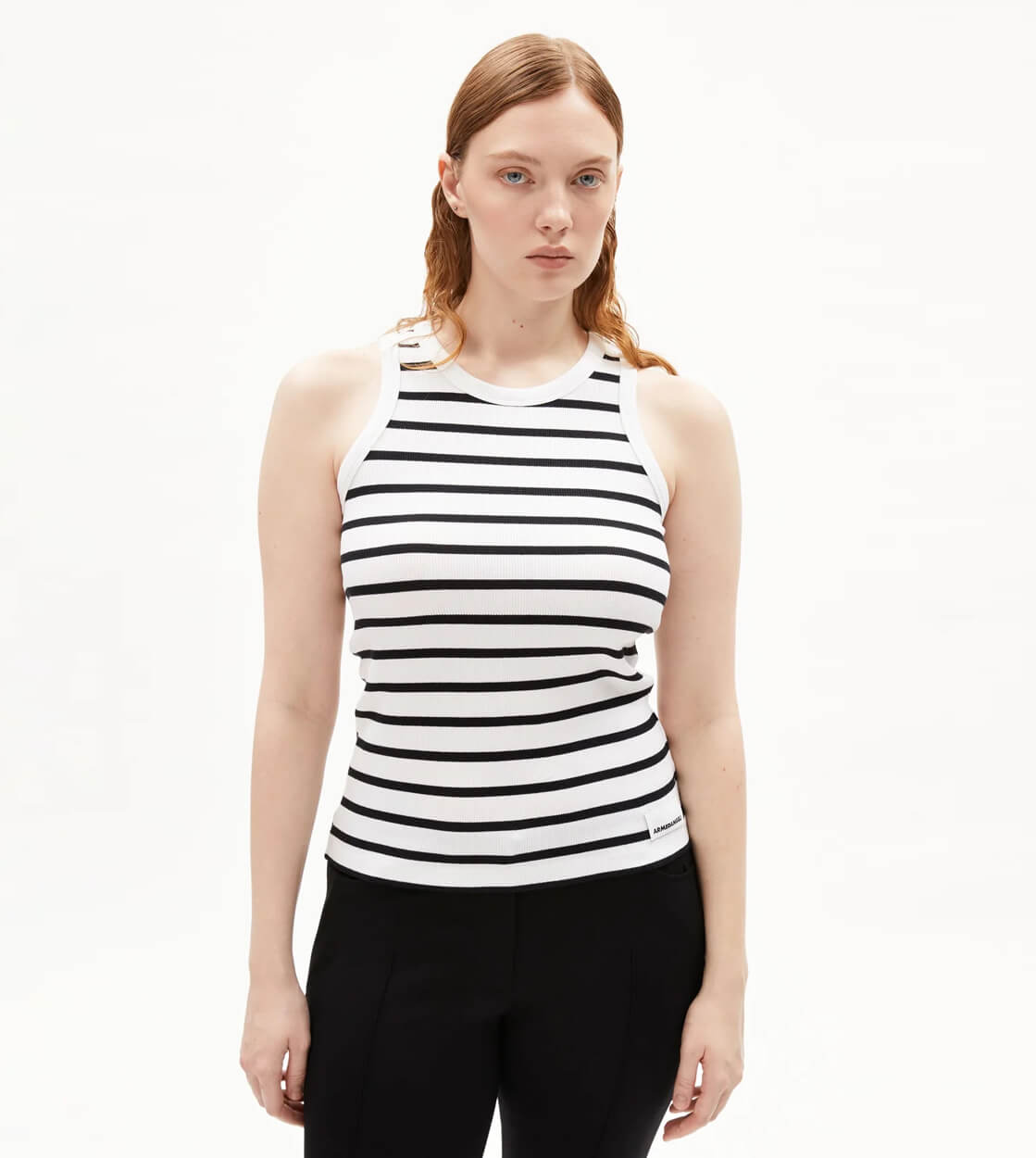 Armedangels W Top Kanitaa Stripe white/black