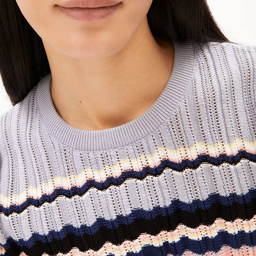 
                      
                        Armedangels W Top Maaya Stripes purple misty morning deep rosalilly
                      
                    