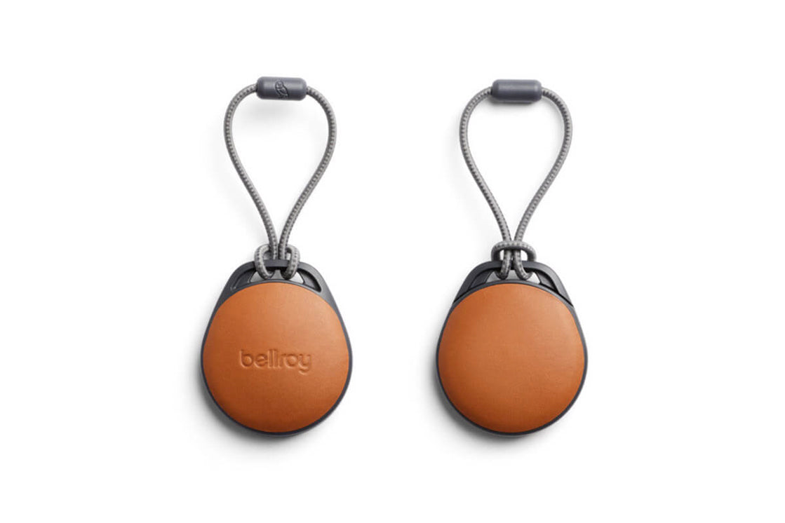 Bellroy AirTag Case Leather brown terracotta
