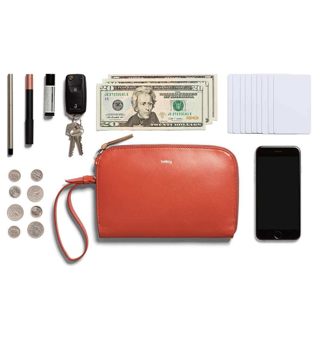 Bellroy Clutch red tangelo