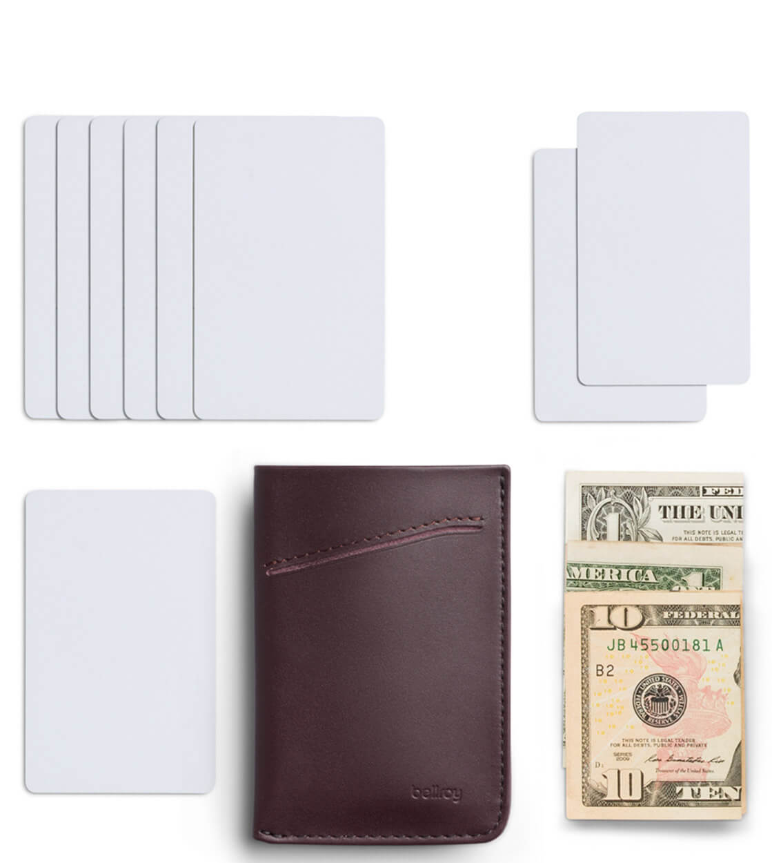 Bellroy Wallet Card Sleeve II red deep plum