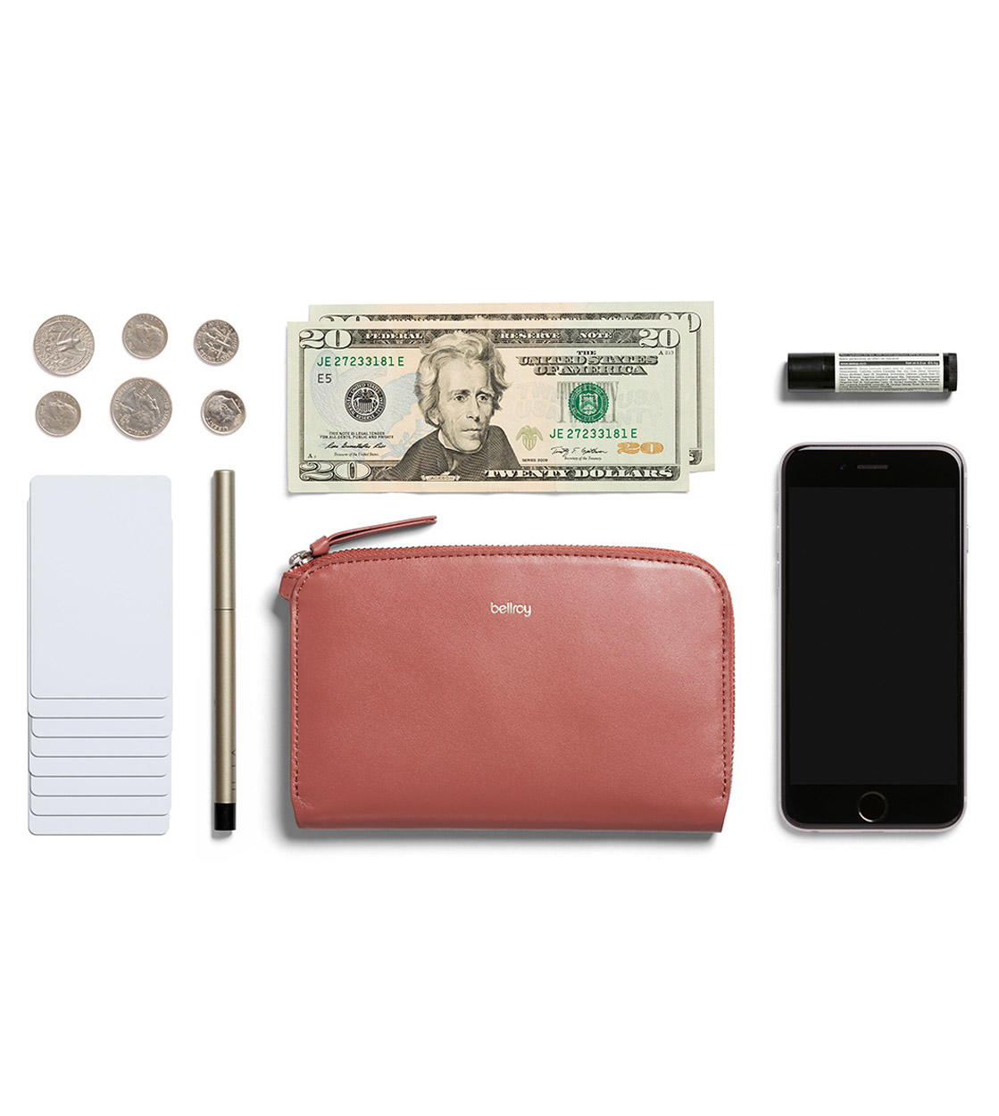 Bellroy Wallet Pocket pink deep blush