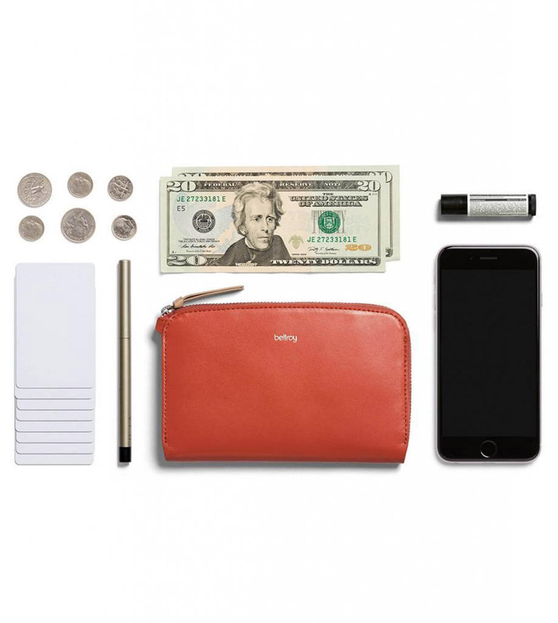 Bellroy Wallet Pocket red tangelo