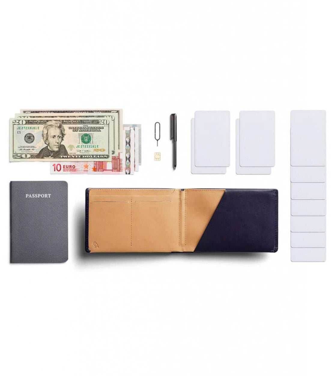 Bellroy Wallet Travel RFID blue navy