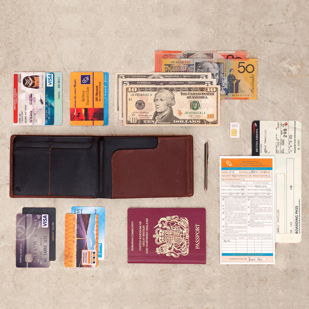 Bellroy Wallet Travel RFID brown cocoa