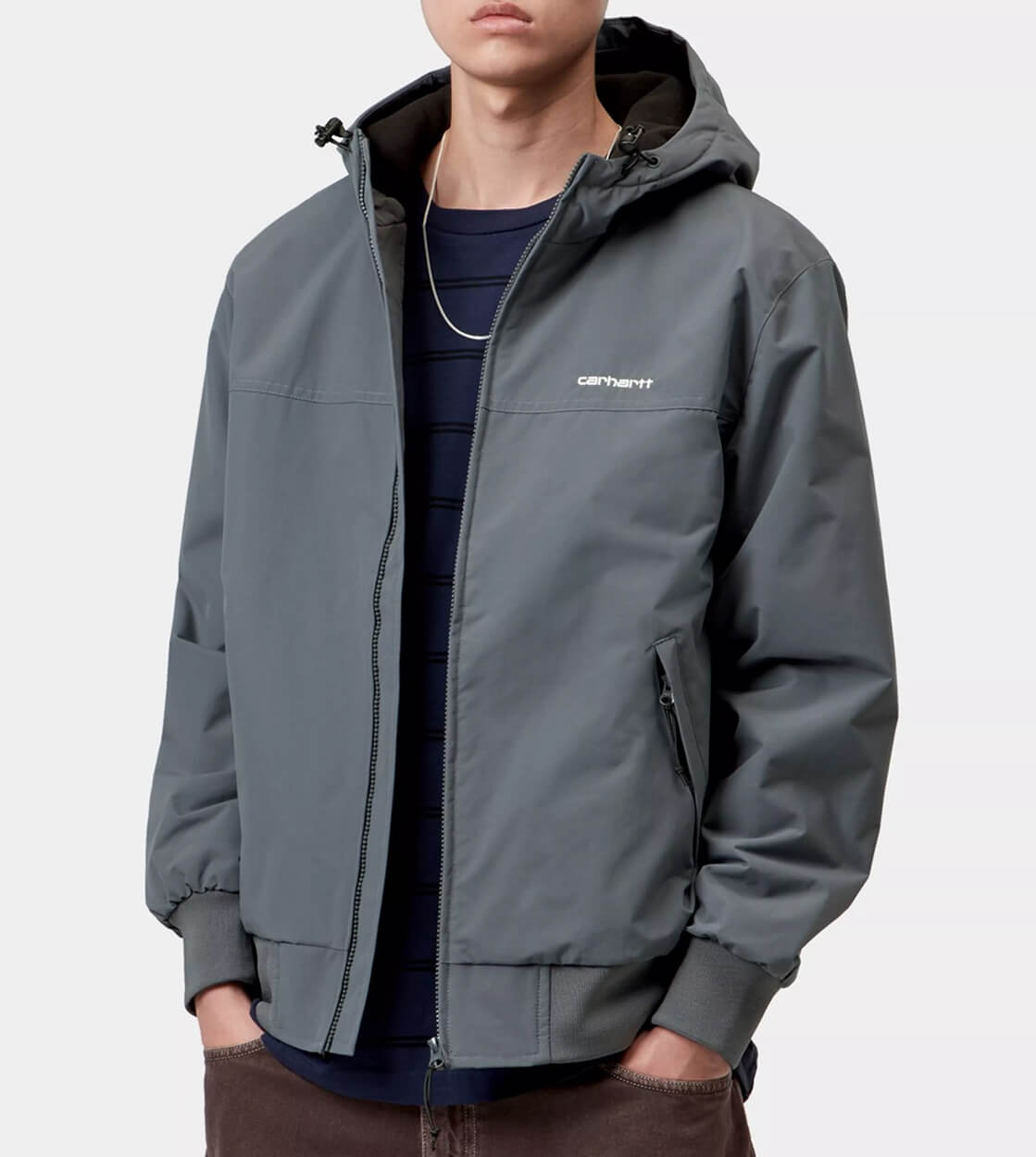 Carhartt WIP Jacket Sail Hooded grey styx white