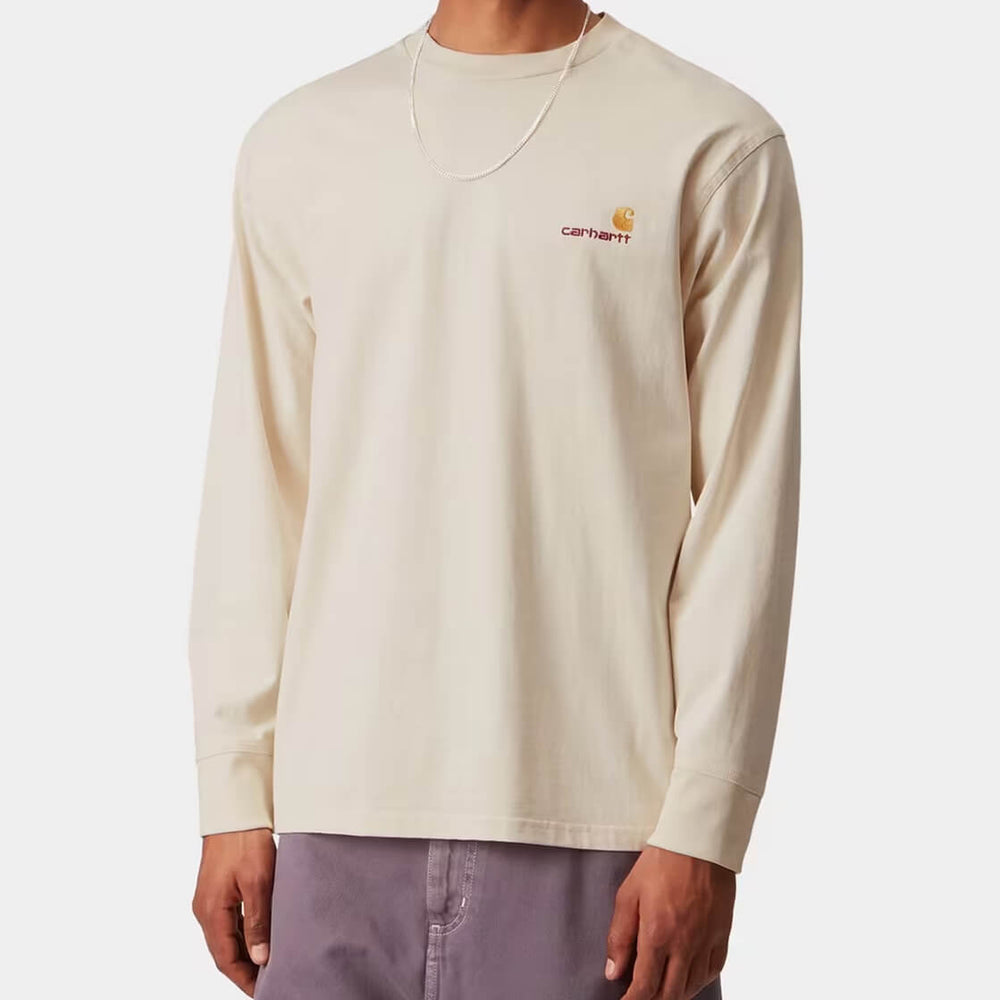 Carhartt WIP Longsleeve American Script beige natural