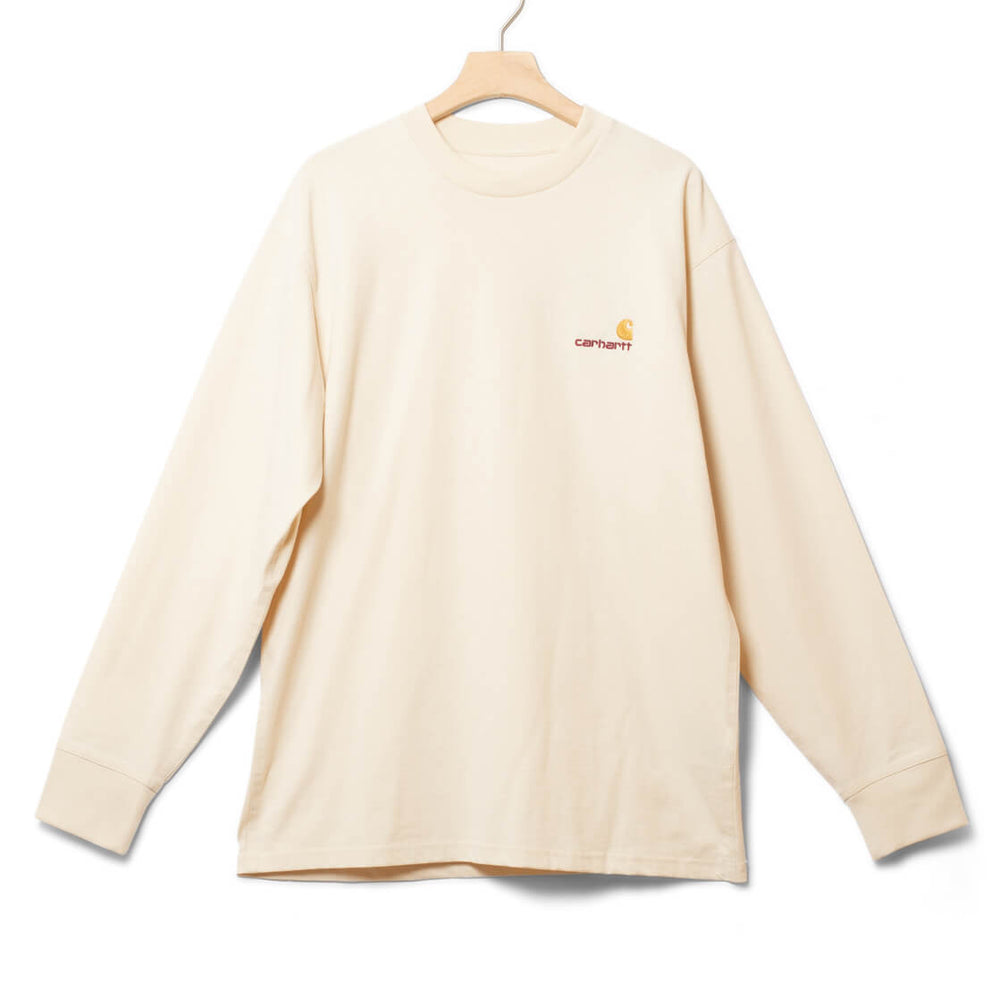 Carhartt WIP Longsleeve American Script beige natural