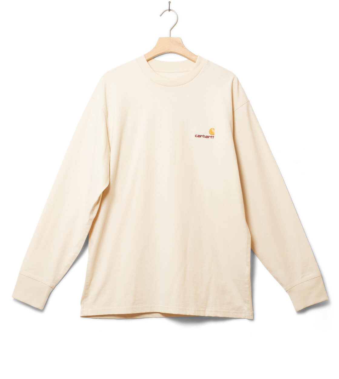 Carhartt WIP Longsleeve American Script beige natural