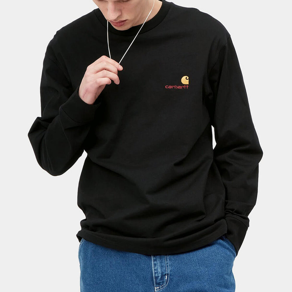 Carhartt WIP Longsleeve American Script black