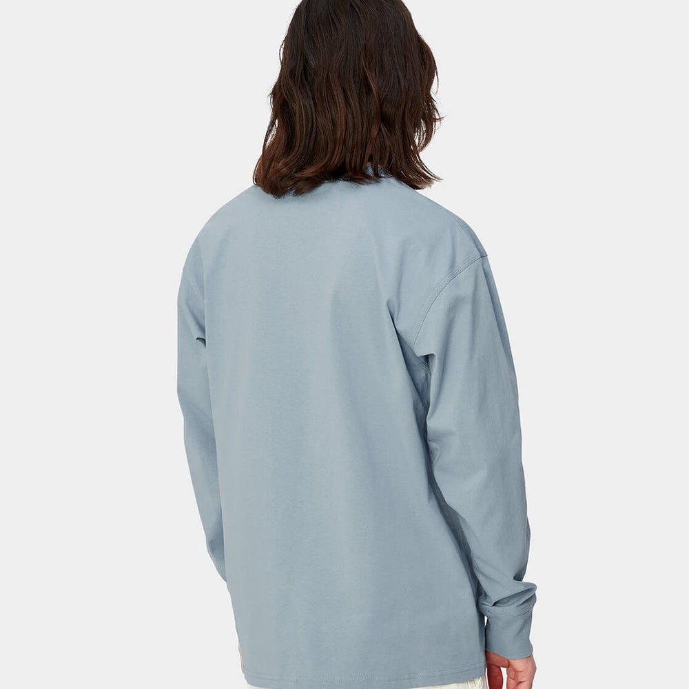 
                      
                        Carhartt WIP Longsleeve American Script blue frosted
                      
                    