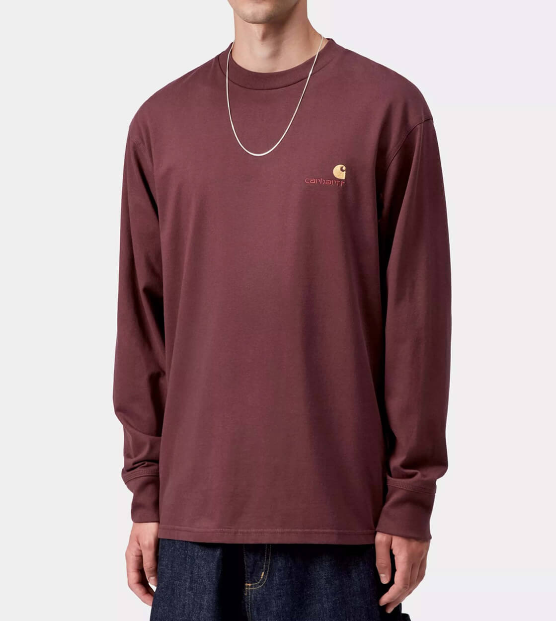Carhartt WIP Longsleeve American Script red rondo