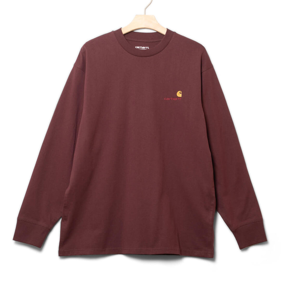 Carhartt WIP Longsleeve American Script red rondo