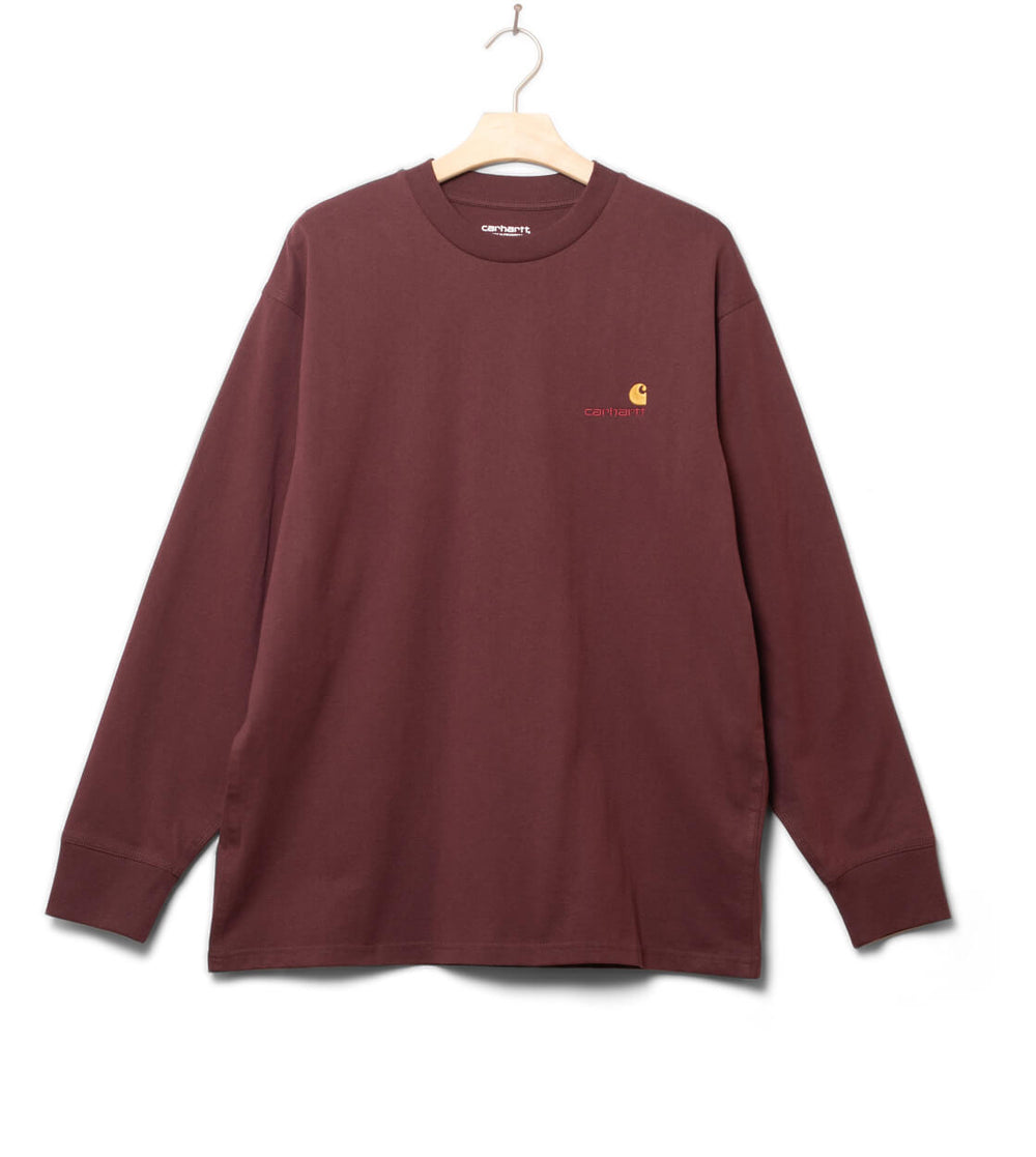 Carhartt WIP Longsleeve American Script red rondo