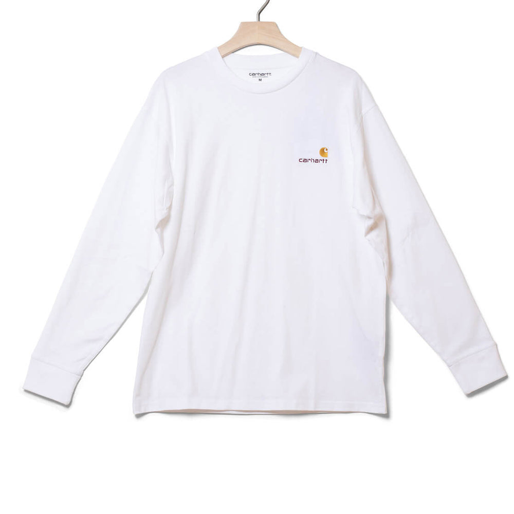 Carhartt WIP Longsleeve American Script white