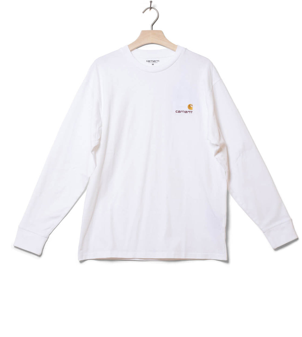 Carhartt WIP Longsleeve American Script white