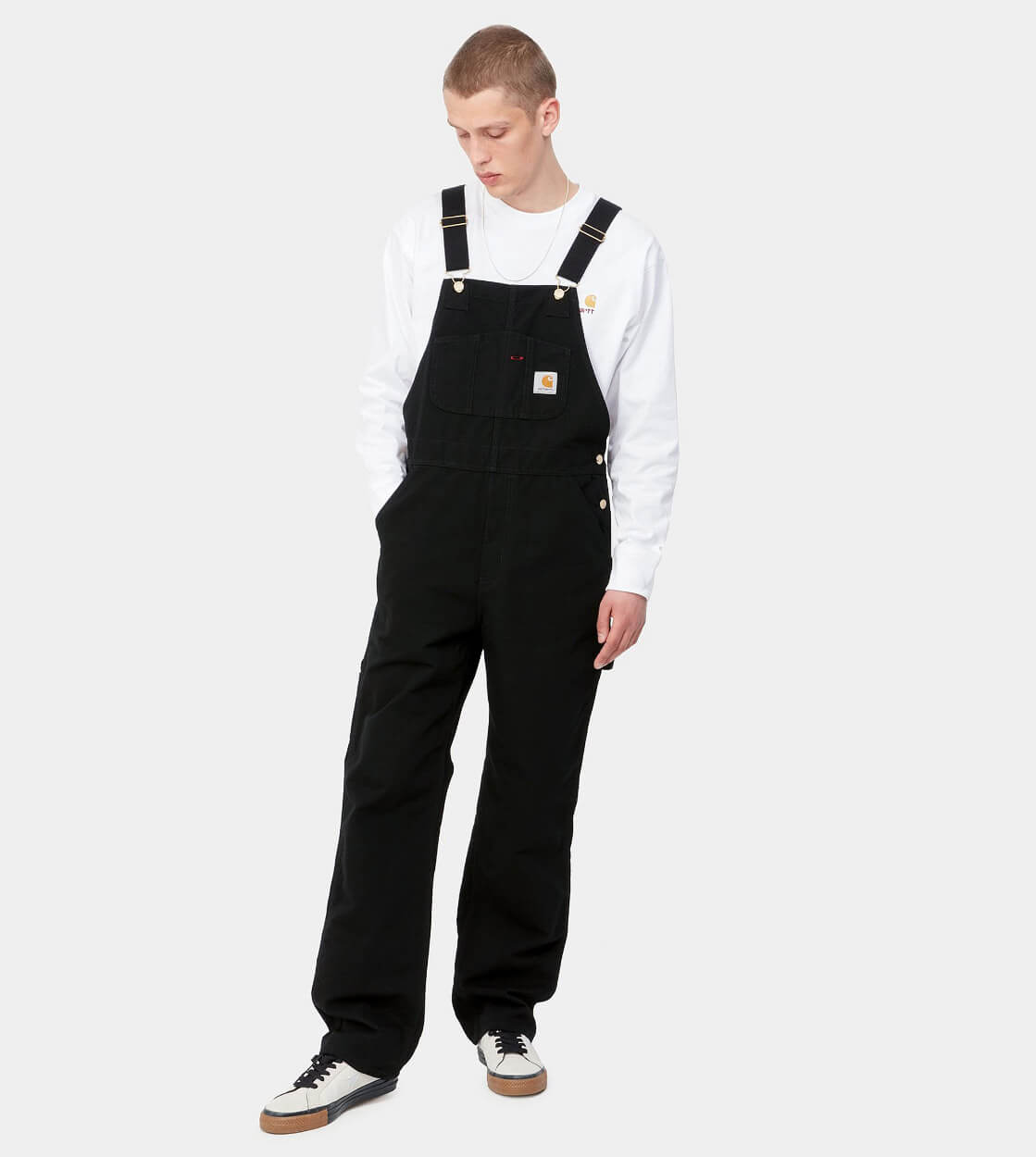 Carhartt WIP Overall Bib Dearborn Canvas black rinsed