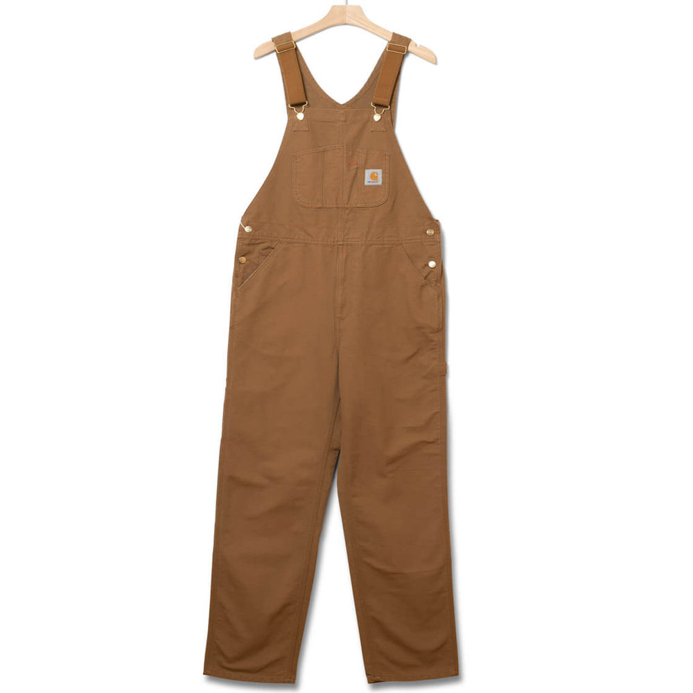 Carhartt WIP Overall Bib Dearborn Canvas brown hamilton rinsed