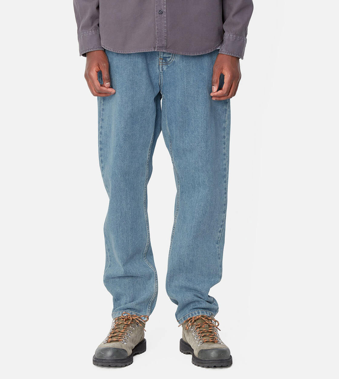 Carhartt WIP Pants Newel Maitland Denim blue stone bleached