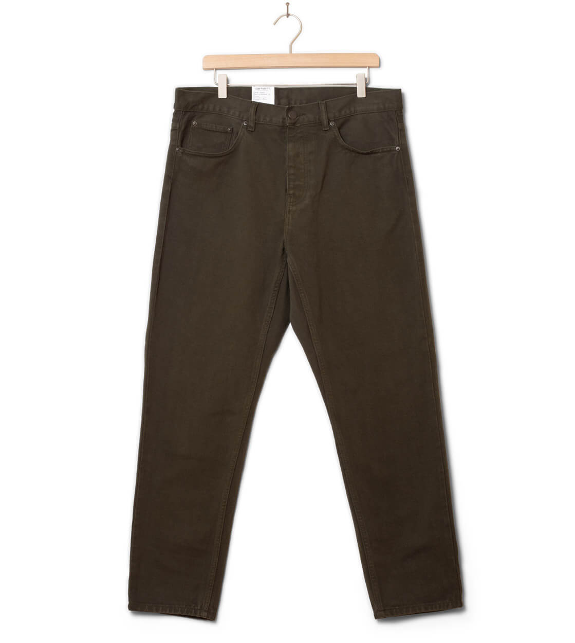 Carhartt WIP Pants Newel Parkland Denim green plant garment dyed