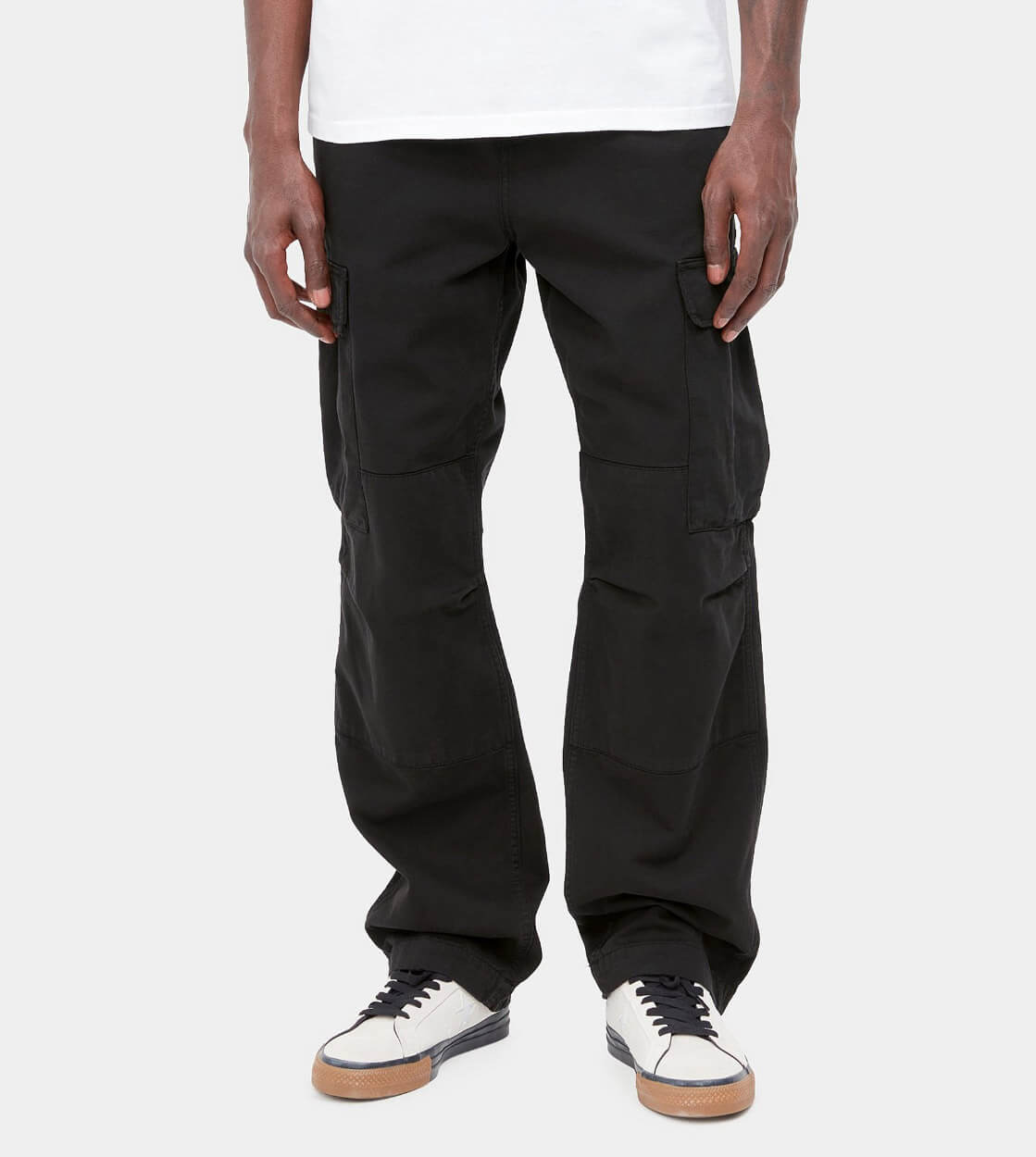 Carhartt WIP Pants Regular Cargo Moraga Twill black garment dyed