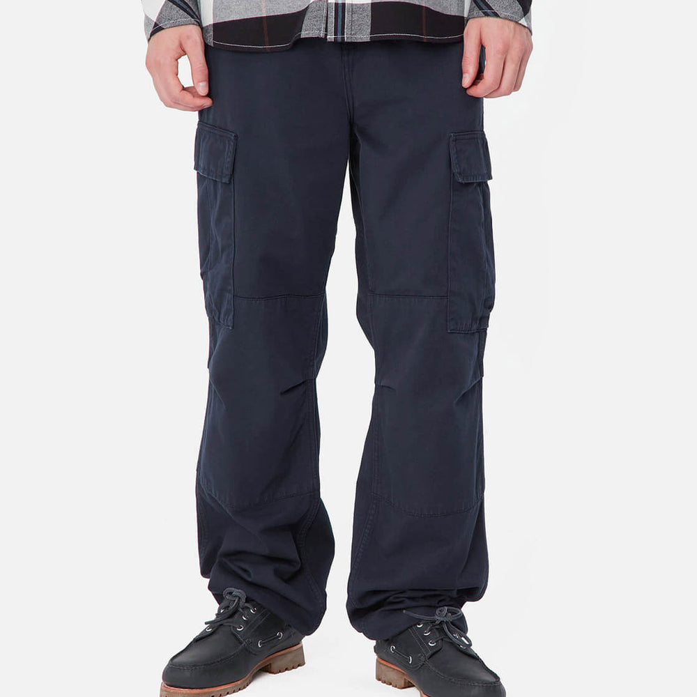 Carhartt WIP Pants Regular Cargo Moraga Twill blue air force garment dyed