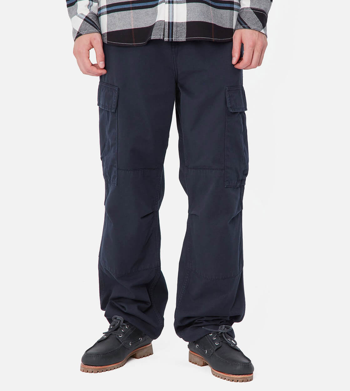 Carhartt WIP Pants Regular Cargo Moraga Twill blue air force garment dyed