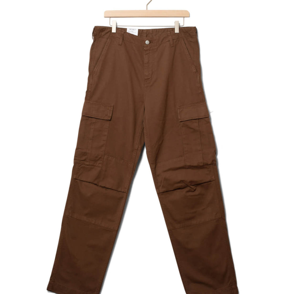 Carhartt WIP Pants Regular Cargo Moraga Twill brown tamarind garment dyed