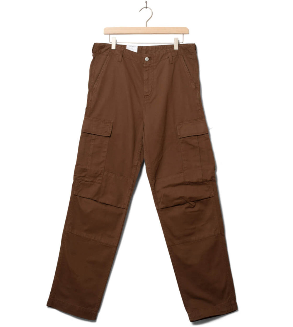 Carhartt WIP Pants Regular Cargo Moraga Twill brown tamarind garment dyed